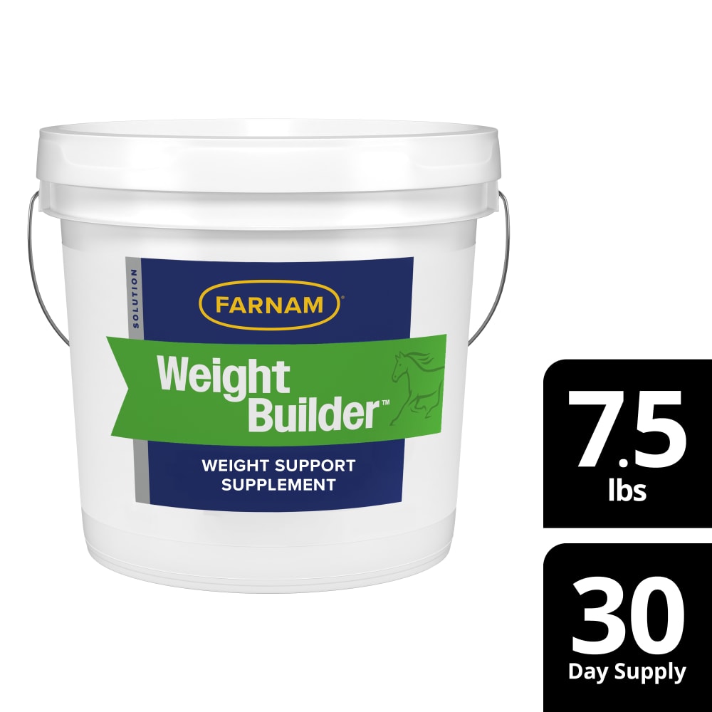 Cleaned up packaging for farnam weight builder equine weight supplement
