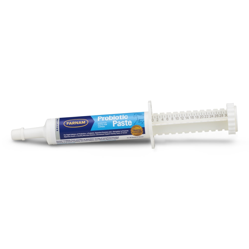Retail package for Farnam probiotic paste digestive paste for horses
