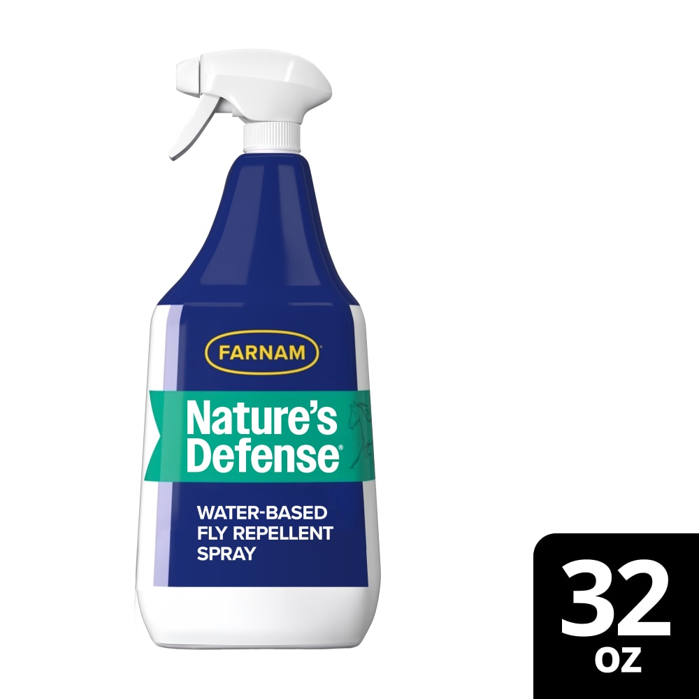 Cleaned up retail packaging for farnam natures defense water-based botanical fly repellent spray