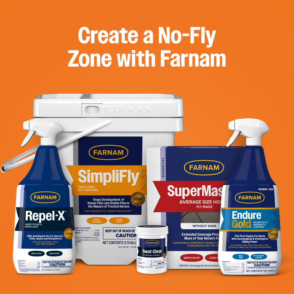 Farnam no-fly zone lineup: Repel-X, SimpliFly, SuperMask II, Swat Clear, Endure Gold