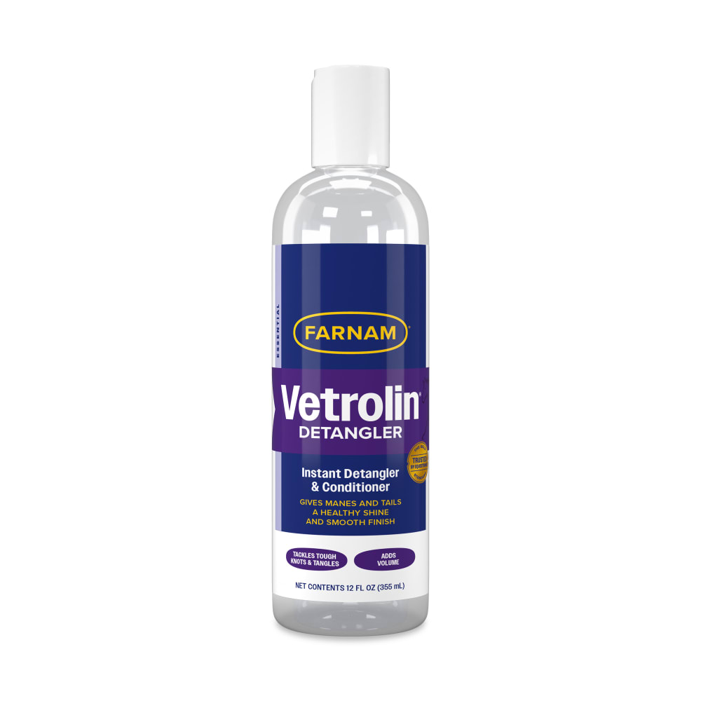 Retail packaging for farnam vetrolin instant detangler and conditioner